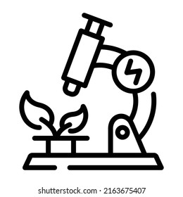Ein mikroskopisches Forschungsdoodle-Symbol 