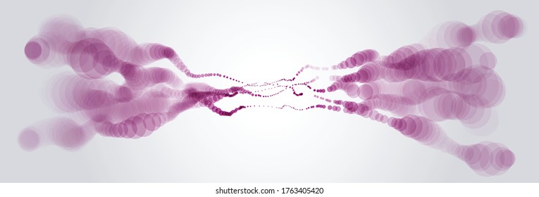 Imagen de estilo microscópico con ilustración vectorial del tema de la ciencia biológica, fondo abstracto con transparencia y profundidad del efecto de campo.