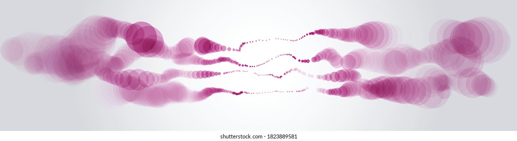Imagen de estilo microscópico con ilustración vectorial del tema de la ciencia biológica, fondo abstracto con transparencia y profundidad del efecto de campo.