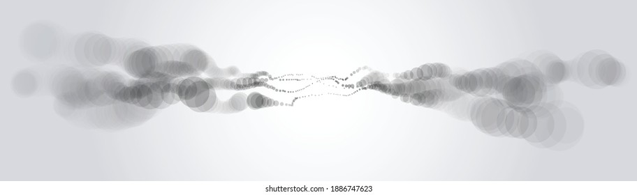 Microscopic style image with biological science theme vector illustration, abstract background with transparent and depth of field effect.
