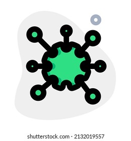 Microscopic view of coronavirus structure Layout logotype