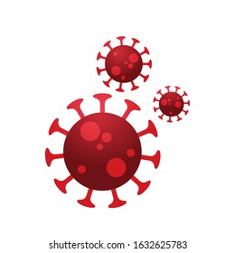 microscopic view of floating influenza coronavirus cell 2019-nCoV flu outbreak china pathogen respiratory nCov pandemic medical health risk concept vector illustration