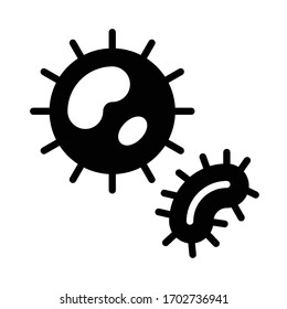 Microscopic View of infection germs and parasite Concept, Pathogens and microbes on white background, 