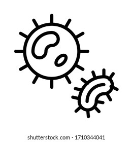 Microscopic View of infection germs and parasite Concept, Pathogens and microbes on white background,