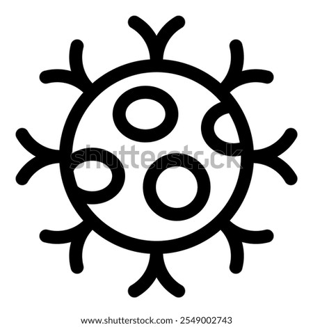 Microscopic view of infectious agent, virus or bacteria, causing disease and spreading infection through air