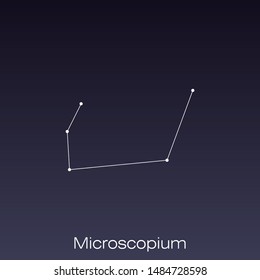 Microscopium constellation as it can be seen by the naked eye.