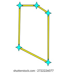 Mikroskopische Konstellationsgrafik, handgezeichnet, einzelne Vektorgrafik