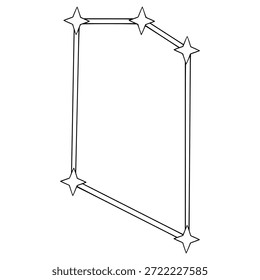Microscopium constellation illustration hand drawn outline vector