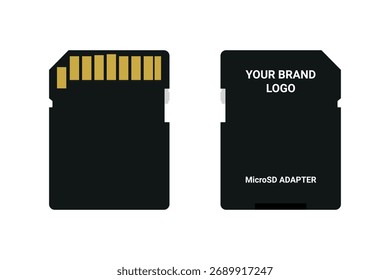 MicroSD card and adapter a concise visual representation