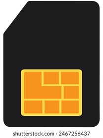 MicroSD vector icon isolated on white background.