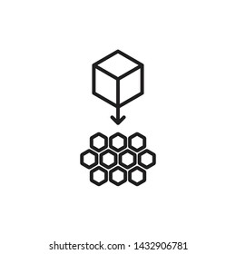 Microservice architecture, micro chips symbol vector icon. Elements for mobile concepts and web apps.