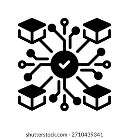 Microservices Blocks Line Icon, Outline Symbol for Modular Architecture, Decoupled Systems, Component Structure, Application Stack, and Service Independence. Vector Sign Icon.