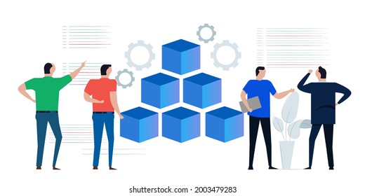 microservices container concept of micro service in system development programming line of code integration