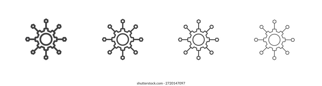 Microservices icon concept Linear Pictogram. Simple element illustration.