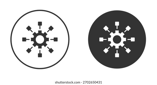 Plantilla de ilustración de diseño de logotipo de icono de microservicios. Estilo sólido