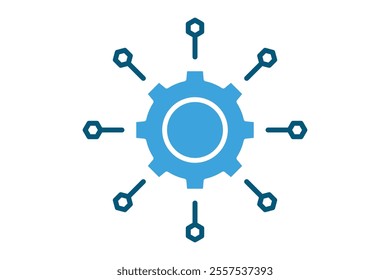 Microservices icon. solid icon style. icon related to IT. IT architecture elements vector illustration