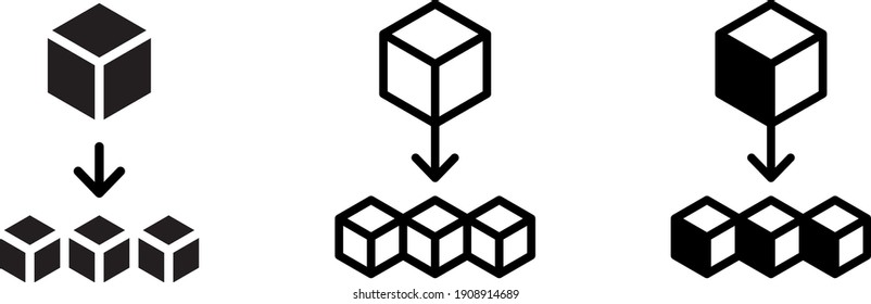 Microservices icon , vector illustration