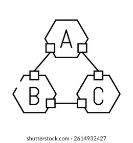 microservices software line icon vector. microservices software sign. isolated contour symbol black illustration