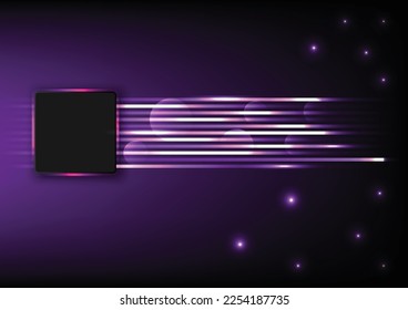 Microship neon Technology background.Hi-tech Digital and network Concept design,Vector illustration.