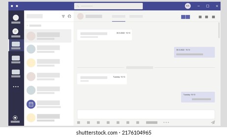 Microsoft teams icons. Microsoft teams and layout, Conference meeting and Team Meetup. Meeting with teams and individual calls. Teams Meeting icon and interface layout. 