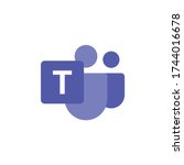 Microsoft Teams logo, remote working application symbol. Microsoft Teams vector sign, modern and simple logo illustration.