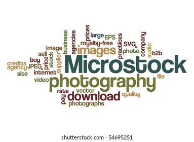 Microstock photography - Word Cloud