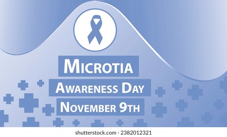 Microtia Awareness Day vector banner design. Happy Microtia Awareness Day modern minimal graphic poster illustration.