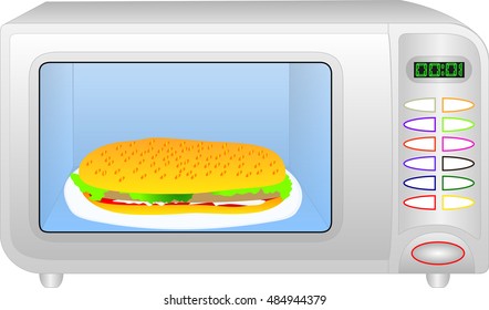 Microwave Stock Vector (Royalty Free) 484944379 | Shutterstock