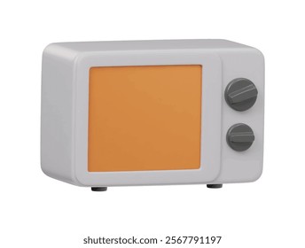  Microwave 3d icon rendering illustration