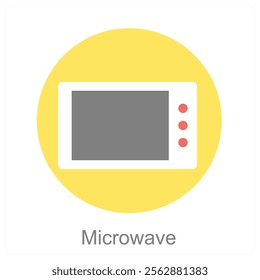 Microwave and appliance icon concept