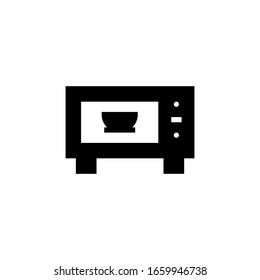 microwave black and white icon