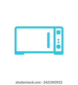 Microondas. De conjunto de iconos azules.