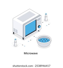 Ilustración de stock isométrica de Locación de cabina de microondas. EPS Archivo ilustración de stock