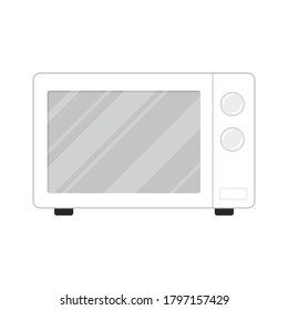 Microwave cartoon vector. Microwave on white background.