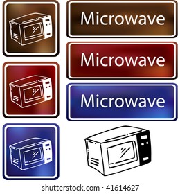 Microwave cloud icon isolated on a white background.