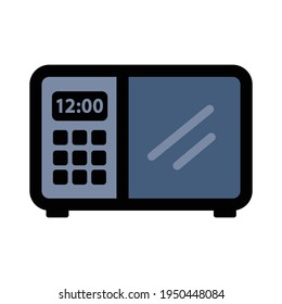 Microwave color vector icon. Different electric icons. Different symbol in simple style. Vector isolated illustration.