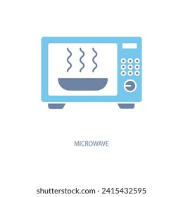 microwave concept line icon. Simple element illustration. microwave concept outline symbol design.