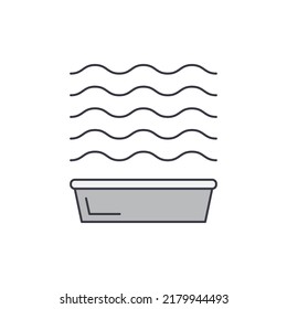 Microwave Container symbol  icon in color, isolated on white background 