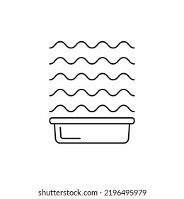 Microwave Container symbol  icon in line style icon, isolated on white background