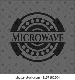 Microwave dark emblem. Retro