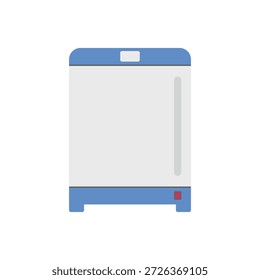 Icono de Vector plano de digestión de microondas que representa el equipo de laboratorio para la preparación de muestras en química analítica.