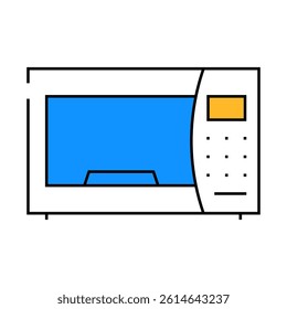 microwave electronic equipment line icon vector. microwave electronic equipment sign. isolated symbol illustration