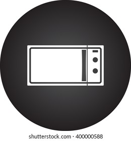 Microwave electronic sign simple icon on  background