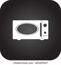 Microwave electronic sign simple icon on  background