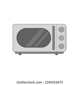 microwave flat design vector illustration. electric oven