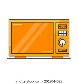 Microwave flat icon. Food technology vector icon