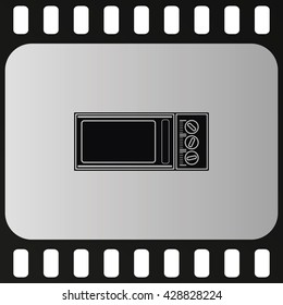 Microwave flat icon. Kitchen equipment.