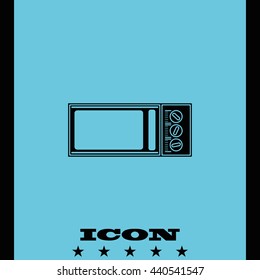 Microwave flat icon. Kitchen equipment.