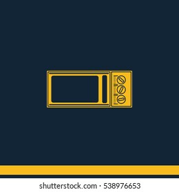Microwave flat icon. Kitchen equipment.