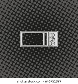 Microwave flat icon. Kitchen equipment.